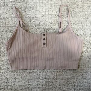 Women's Ribbed Cropped Bikini Top